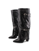 Stivale risvoltato con borchie da donna