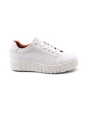 Sneaker bianca in morbida pelle donna