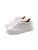 Sneaker bianca in morbida pelle donna