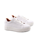 Sneaker bianca in morbida pelle donna