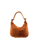 Borsa a spalla da donna scamosciata
