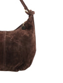 Borsa a spalla da donna scamosciata