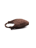 Borsa a spalla da donna scamosciata