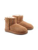 Stivaletto in pelle con fodera in lana