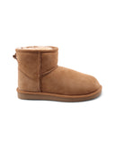 Stivaletto in pelle con fodera in lana