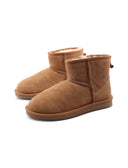 Stivaletto in pelle con fodera in lana