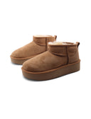 Stivaletto in pelle con fodera in lana