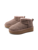 Stivaletto in pelle con fodera in lana