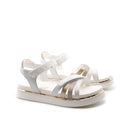 Sandalo donna con dettagli glitter