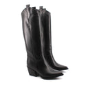 Stivale texano alto in pelle da donna