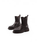 Stivalletto nero con suola chunky donna