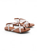 Sandalo infradito basso in pelle donna