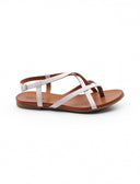 Sandalo infradito basso in pelle donna