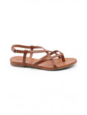 Sandalo infradito basso in pelle donna