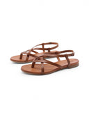 Sandalo infradito basso in pelle donna