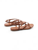 Sandalo infradito basso in pelle donna