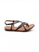 Sandalo infradito basso in pelle donna