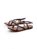 Sandalo infradito basso in pelle donna