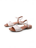 Sandalo in pelle con cinturino da donna