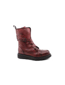 Biker boot in vera pelle da donna
