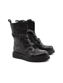 Biker boot in vera pelle da donna