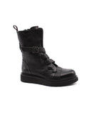 Biker boot in vera pelle da donna