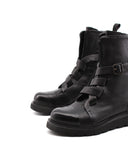 Biker boot in vera pelle da donna