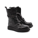 Biker boot in vera pelle da donna