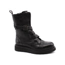 Biker boot in vera pelle da donna