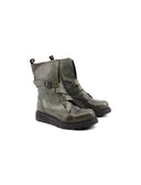Biker boot in vera pelle da donna