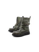 Biker boot in vera pelle da donna