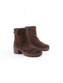 Stivaletto con tacco a blocco e plateau