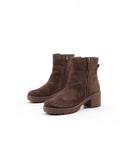 Stivaletto con tacco a blocco e plateau