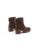 Stivaletto con tacco a blocco e plateau