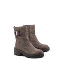 Combat boot scamosciato da donna