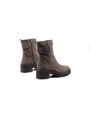 Combat boot scamosciato da donna