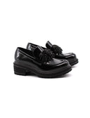 Mocassino donna in vernice con perline