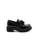 Mocassino donna in vernice con perline