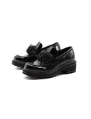 Mocassino donna in vernice con perline