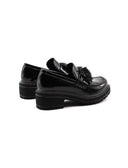 Mocassino donna in vernice con perline