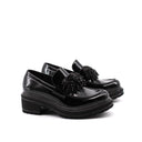 Mocassino donna in vernice con perline
