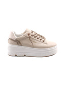 Sneaker platform con glitter e strass