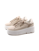 Sneaker platform con glitter e strass