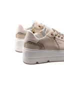 Sneaker platform con glitter e strass