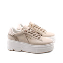 Sneaker platform con glitter e strass
