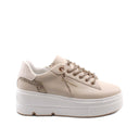 Sneaker platform con glitter e strass