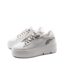 Sneaker platform con glitter e strass