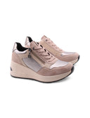 Sneaker zeppa con zip da donna