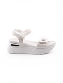 Sandalo platform con velcro da donna