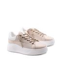 Sneaker platform con lacci gioiello